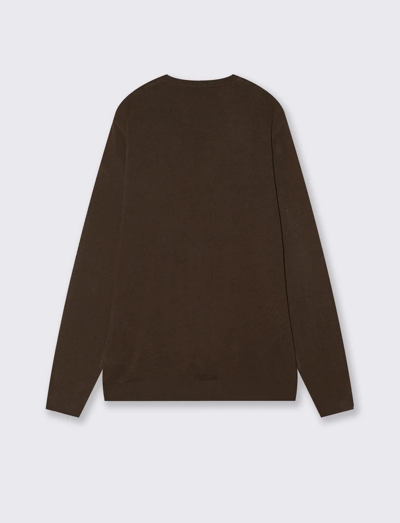 Maglia Girocollo Basic Regular Fit - Moro