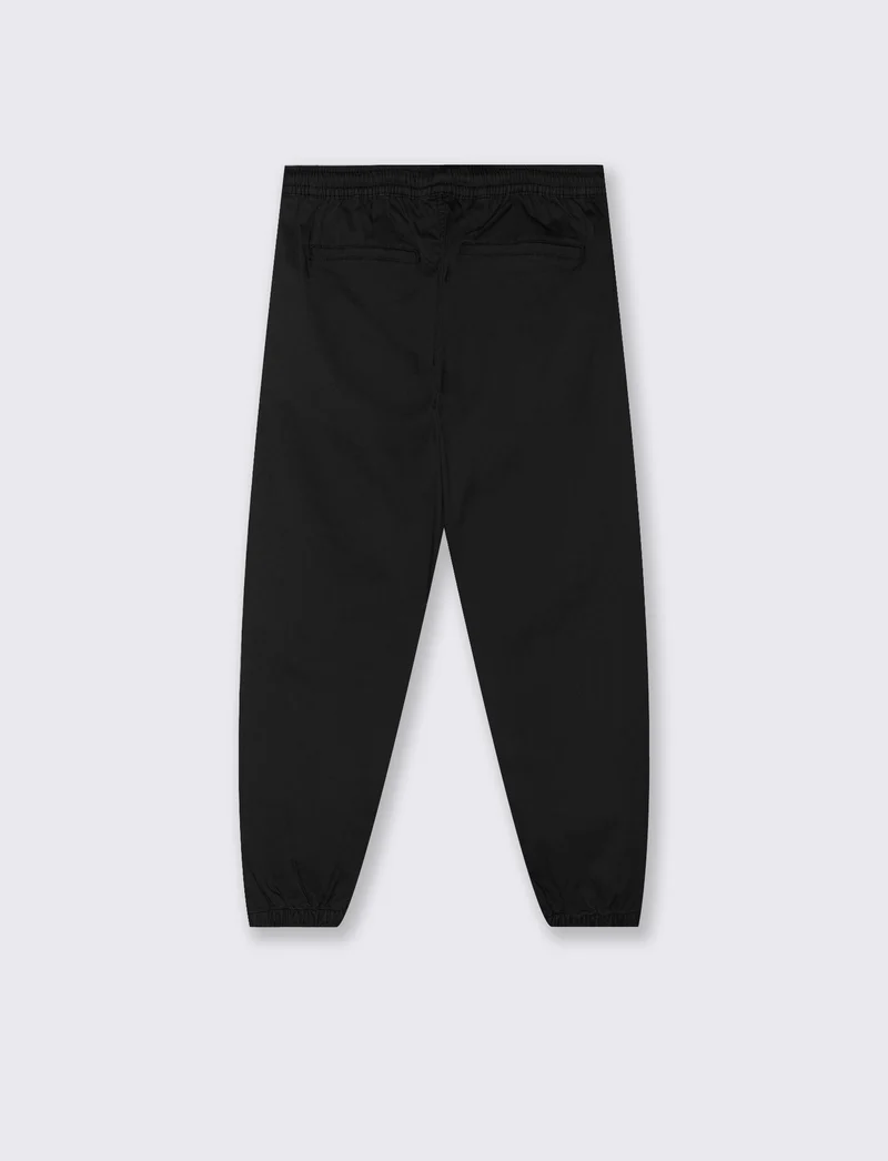 Pantaloni jogger con vita regolabile - Nero
