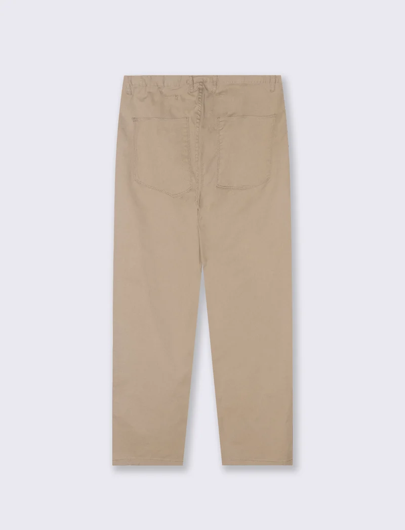 Pantaloni Regular Fit 5 Tasche Twill - Beige