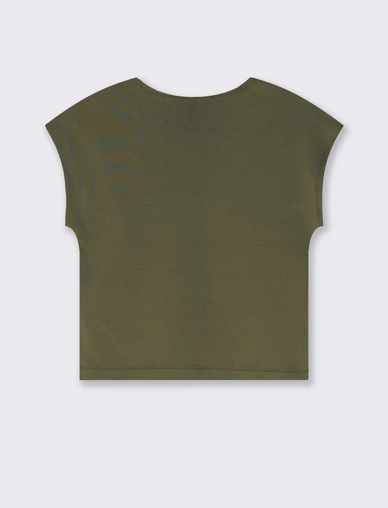 T-Shirt Cropped e Basica in Cotone - Ve.milit.
