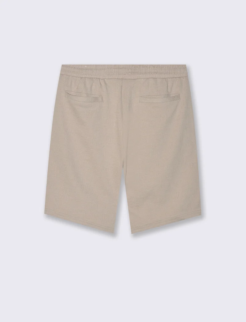 Bermuda struttura jacquard effetto iuta da uomo - Beige