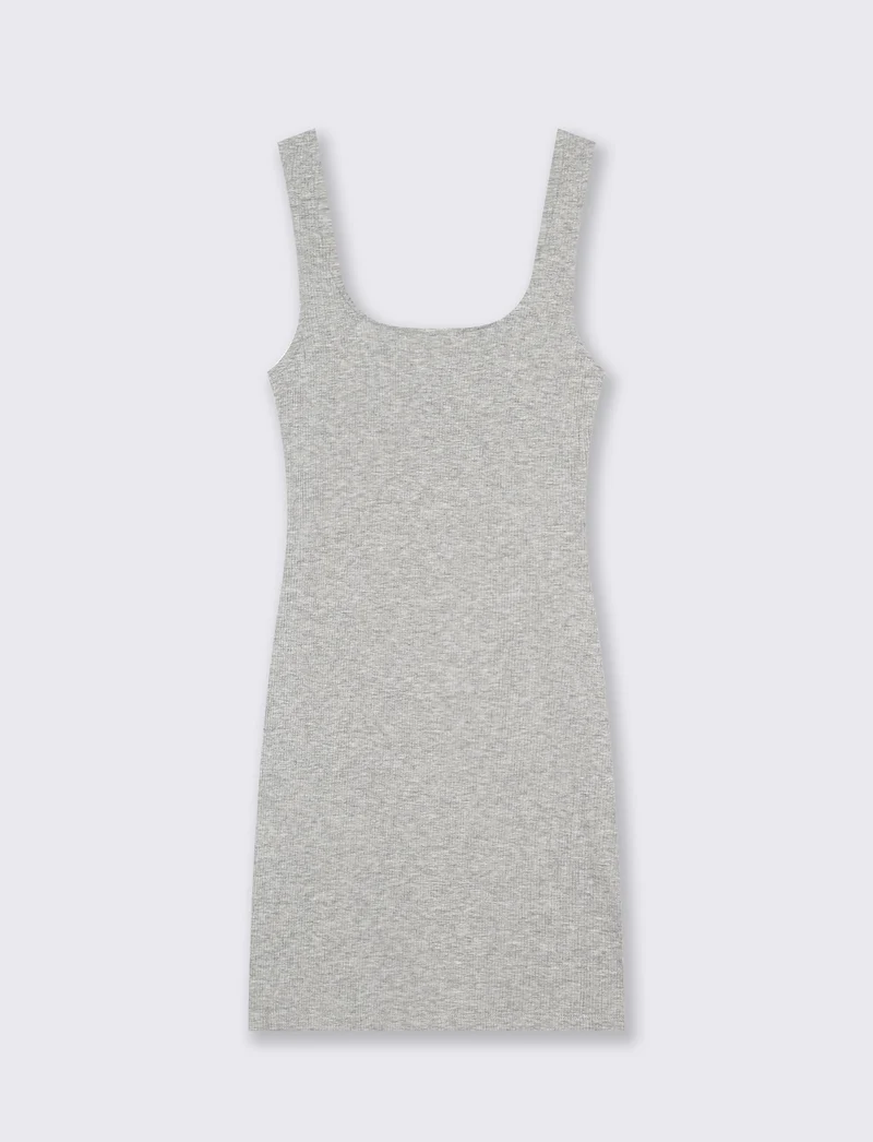 Vestito corto da donna - Grigio mel.