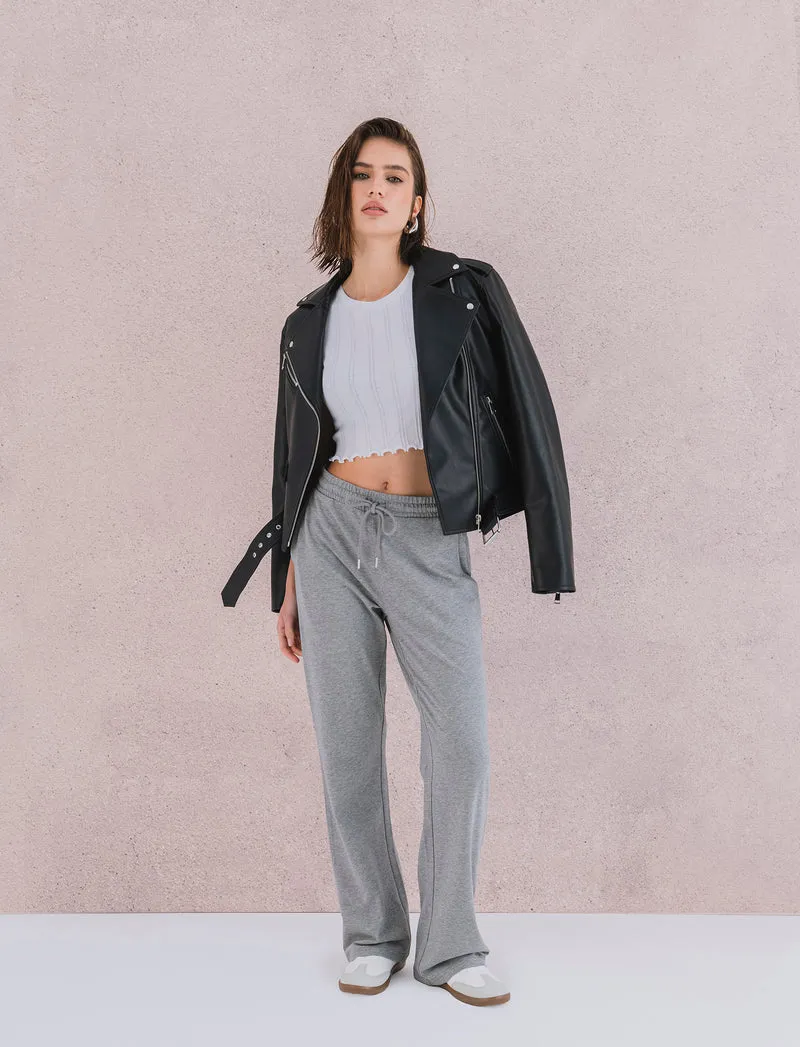 T-shirt crop da donna - Bianco
