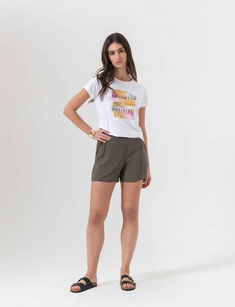Short con elastico in vita da donna - Ve.milit.