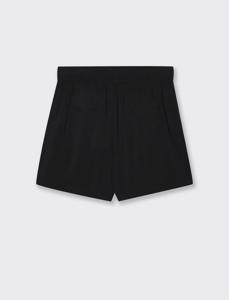 Short con elastico in vita da donna - Nero