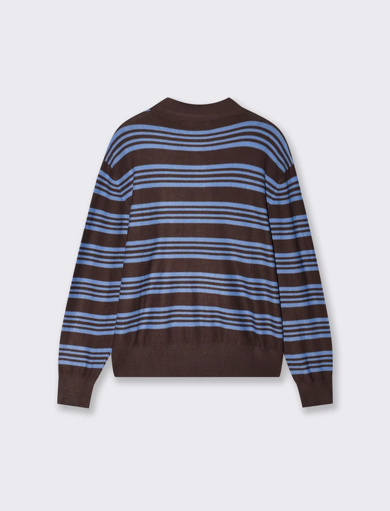 Maglia manica lunga con colletto elegante - var 1