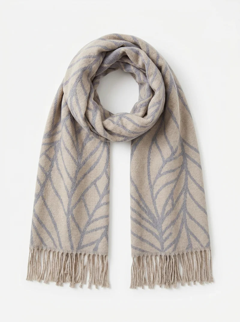 Sciarpa goffrata leggera e elegante - Denim