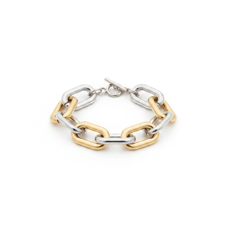 Bracciale grande a catena - Multicolore