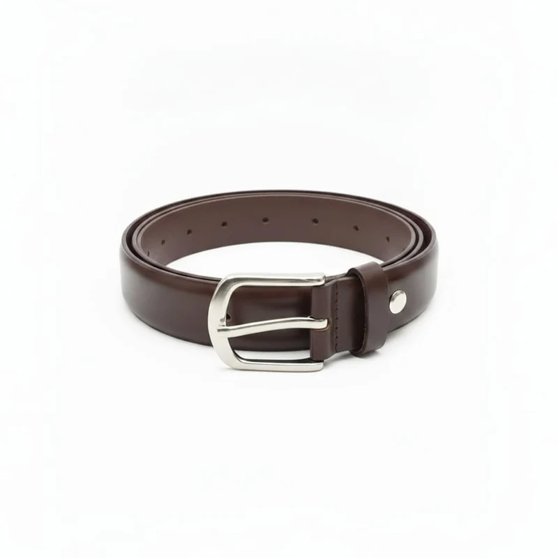Cintura basic liscia 3 cm elegante e versatile - Marrone