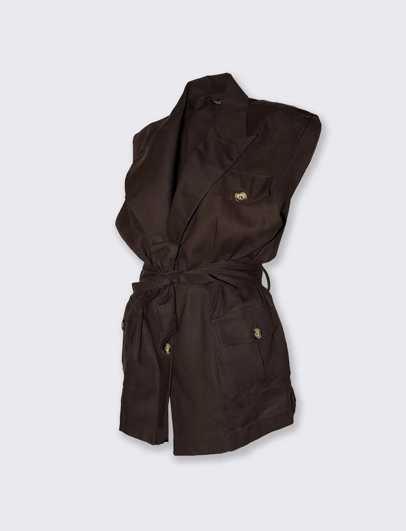 Blazer giromanica donna con tasche davanti - Caffe'