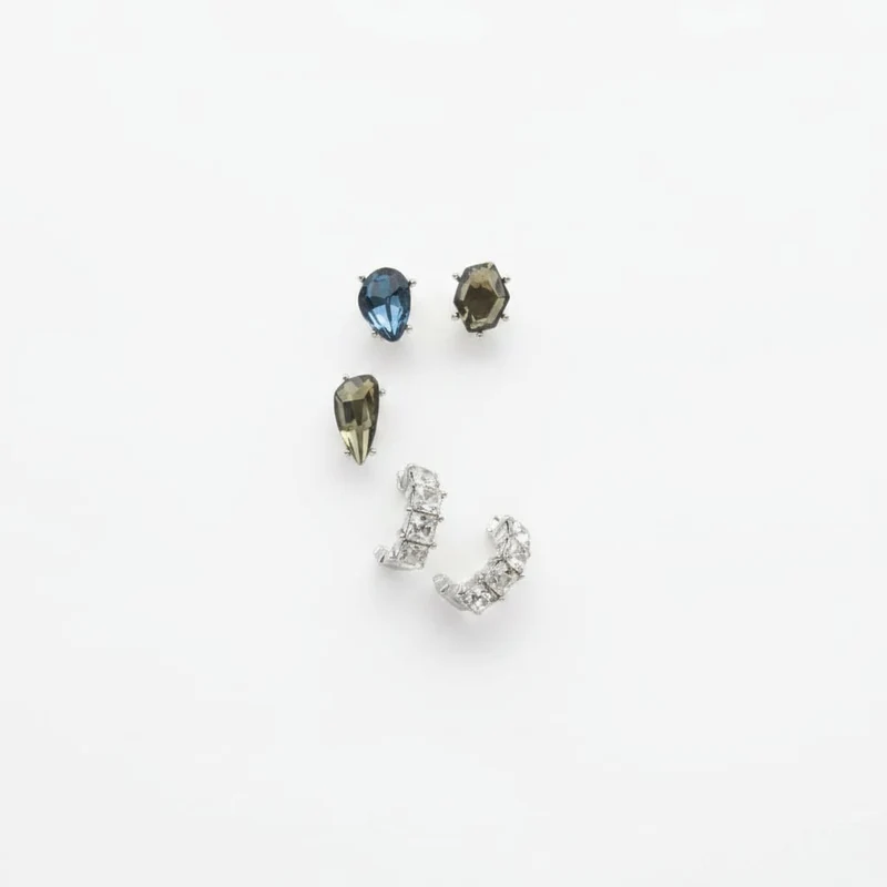 Orecchini strass colorati Card 5 - Argento