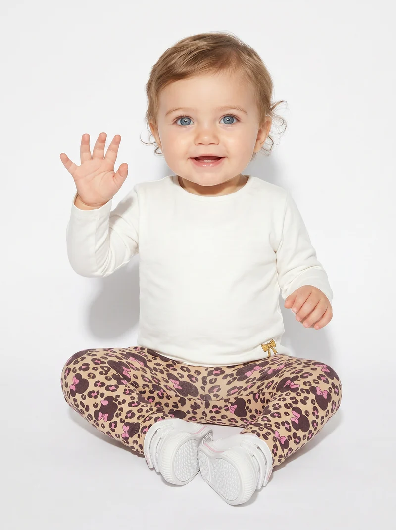 Leggings leopardato con Minnie Disney - Fantasia