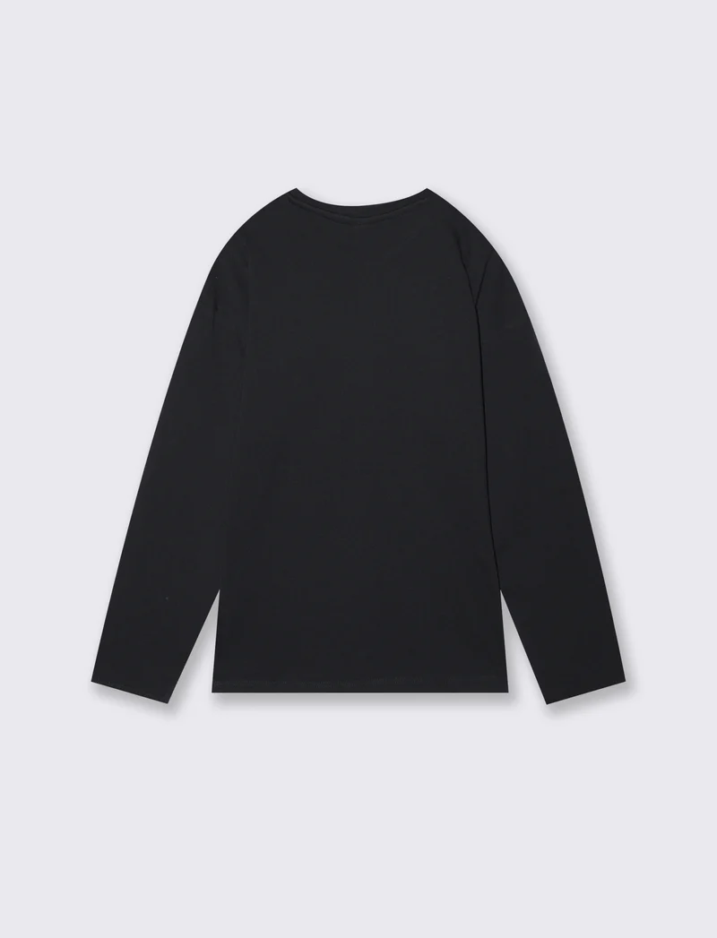 T-shirt maniche lunghe dei Simpson - Nero