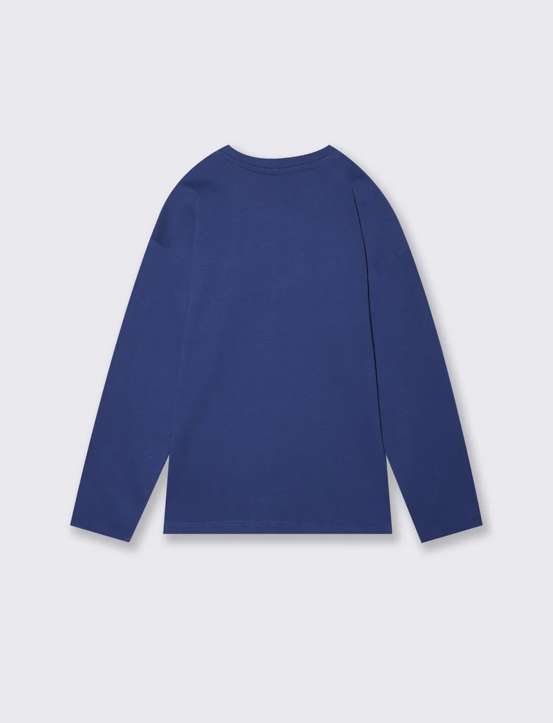 T-shirt Marvel maniche lunghe cotone - Blu
