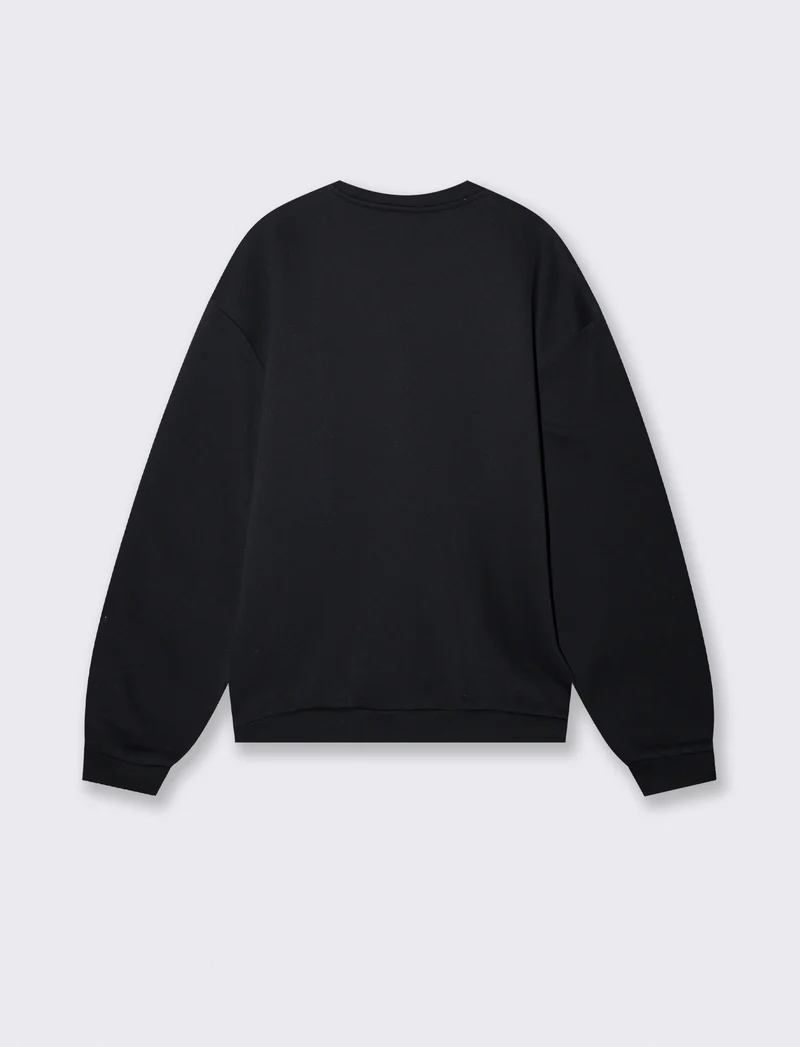 Felpa Coca Cola girocollo boxy fit uomo - Nero