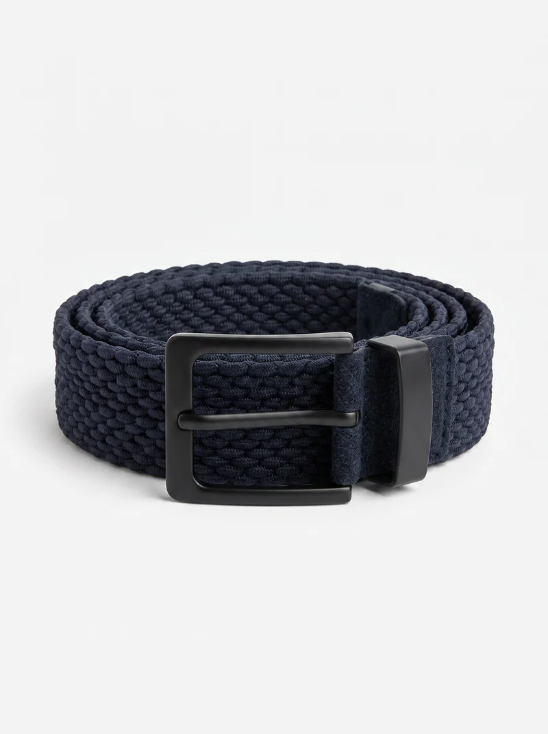 Cintura elastica uomo 3,5 cm - Blu