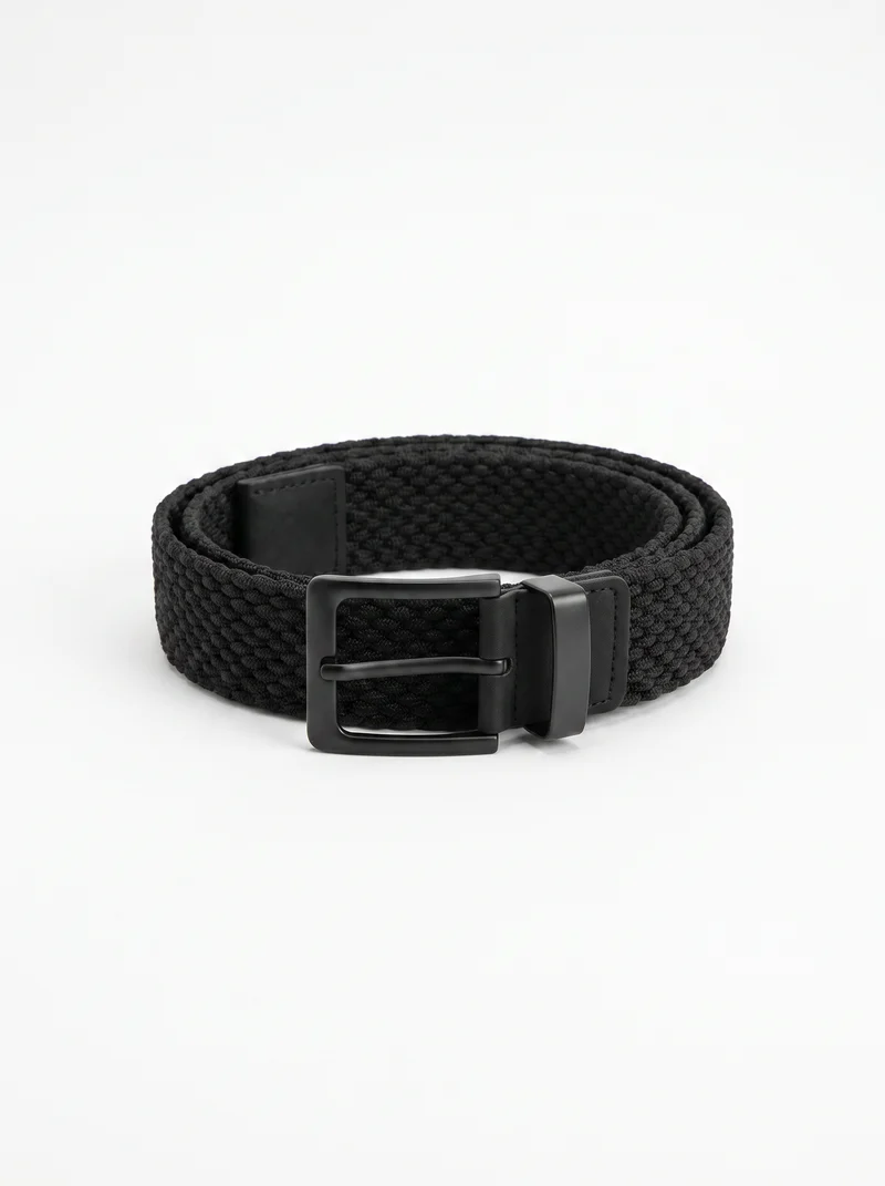 Cintura elastica uomo 3,5 cm - Nero