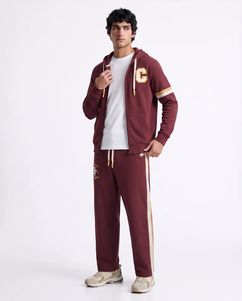 Pantaloni Jogger in Felpa con Stile - Bordeaux