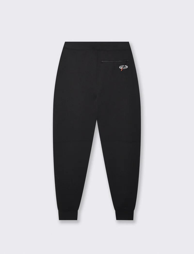 Pantaloni Jogger Interlock con Tasche - Nero