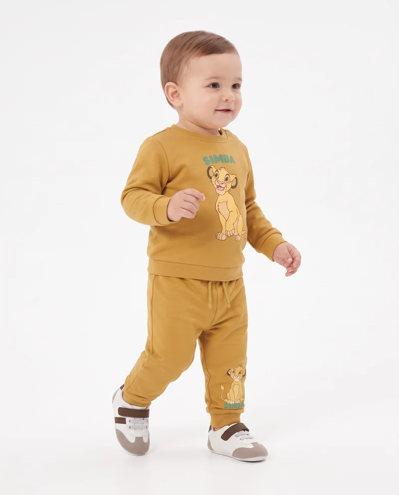 Jogger sportivo Re Leone in felpa - Ocra