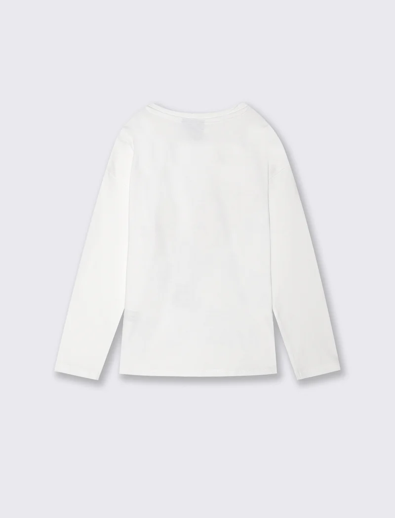 T-shirt manica lunga Disney/Frozen in cotone - Bianco