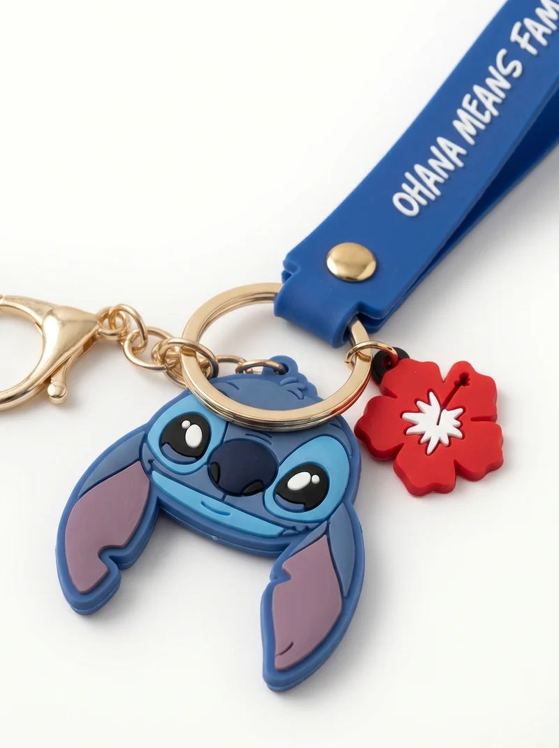 Portachiavi 3D gommati con licenze - Blu