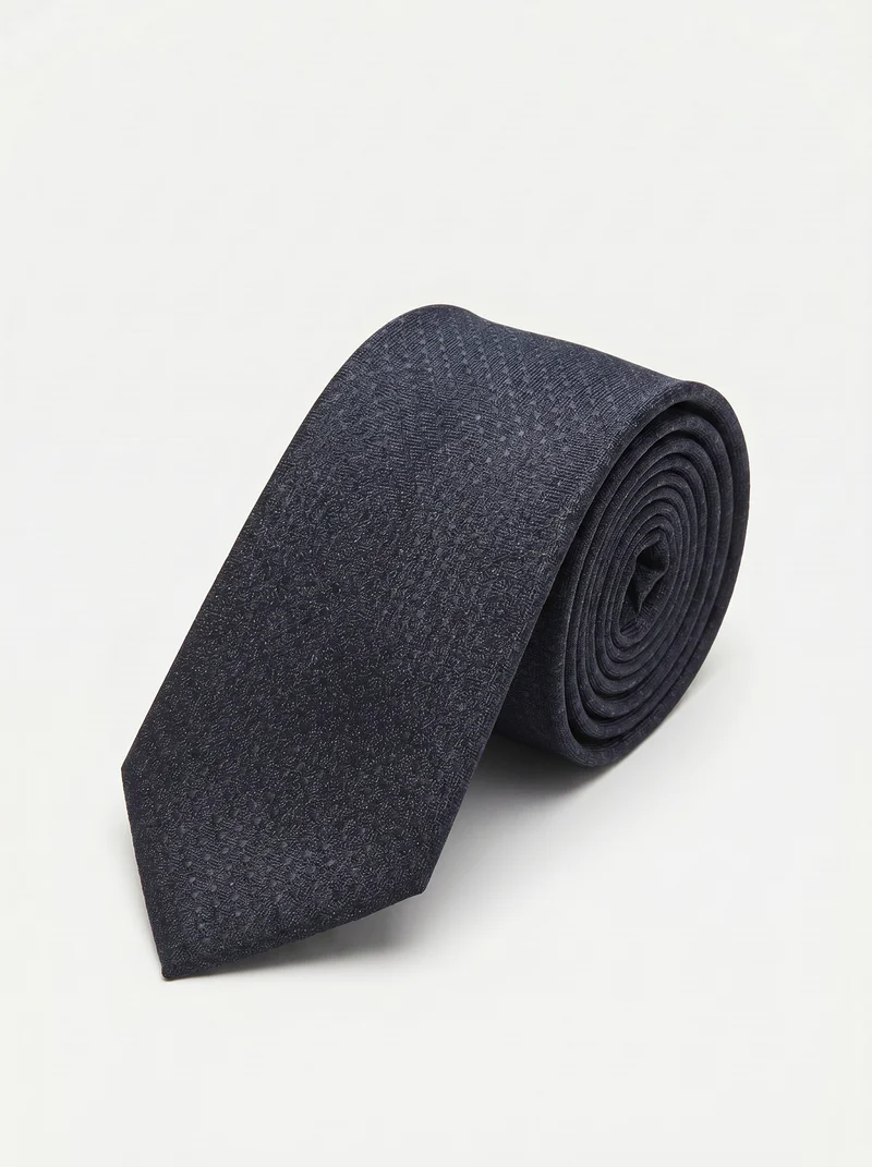 Cravatta cerimonia uomo 8cm elegante - Blu navy