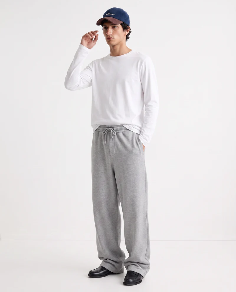 Pantaloni Jogger Extra Baggy in Felpa - Grigio mel.
