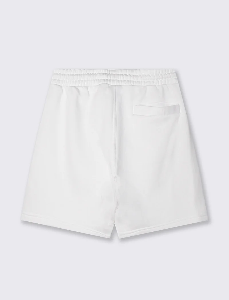 Bermuda in felpa con vita jogger - Bianco