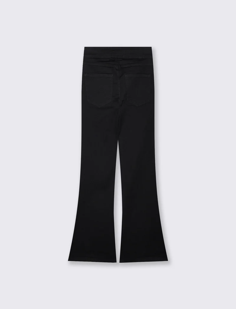 Jeggins bootcut vita alta eleganti - Nero