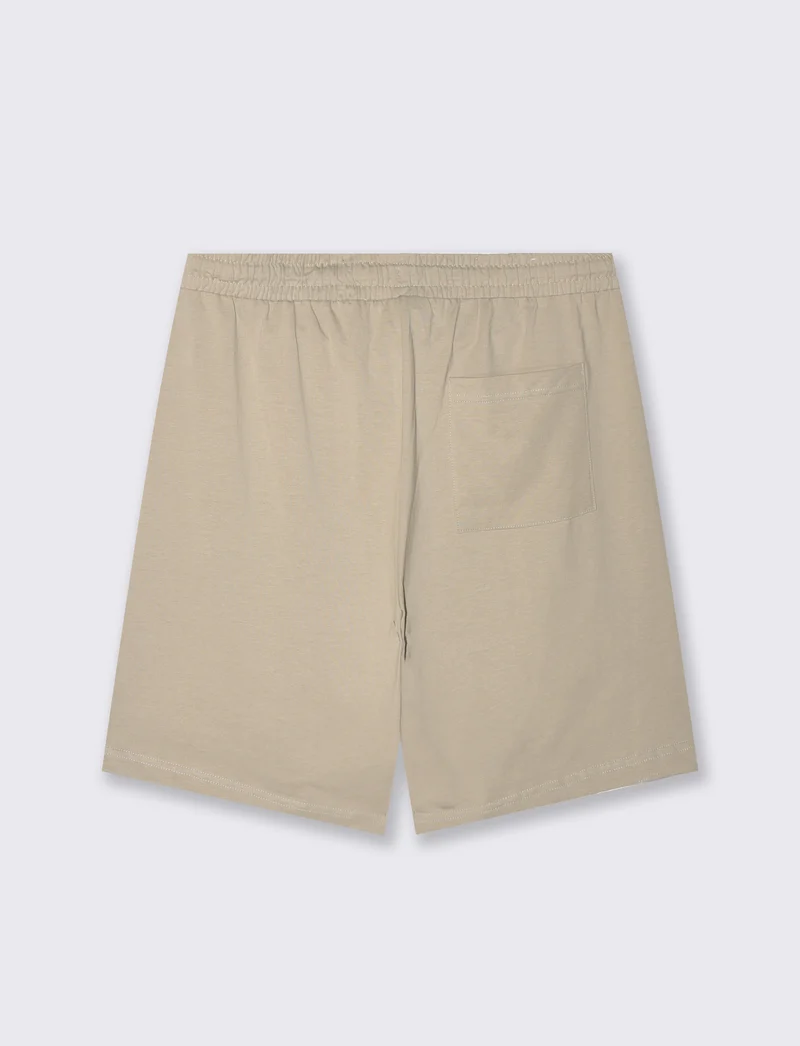Bermuda Jogger Relaxed Fit in Cotone - Grigio stone