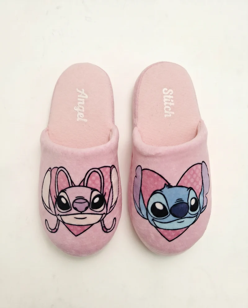 Pantofola rosa Stitch&Angel© per bambina - Rosa