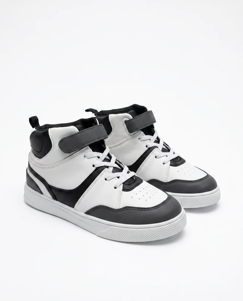 Sneakers bianche a collo alto per bambini - Bianco