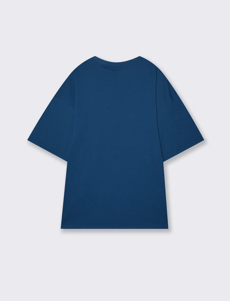 T-shirt Tom and Jerry uomo boxy fit - Blu