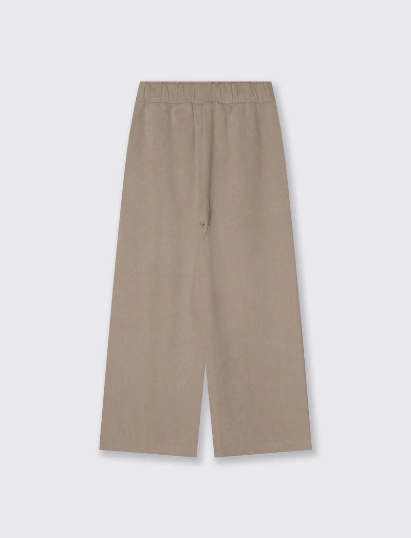Pantalone gamba ampia morbido e glamour - Beige