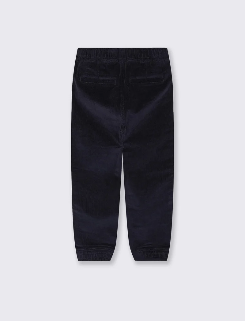 Jogger in velluto a coste per l'inverno - Blu