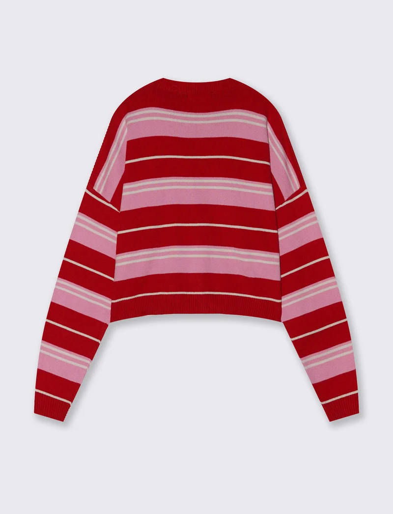 Maglia crop con manica a T stylish - var 2