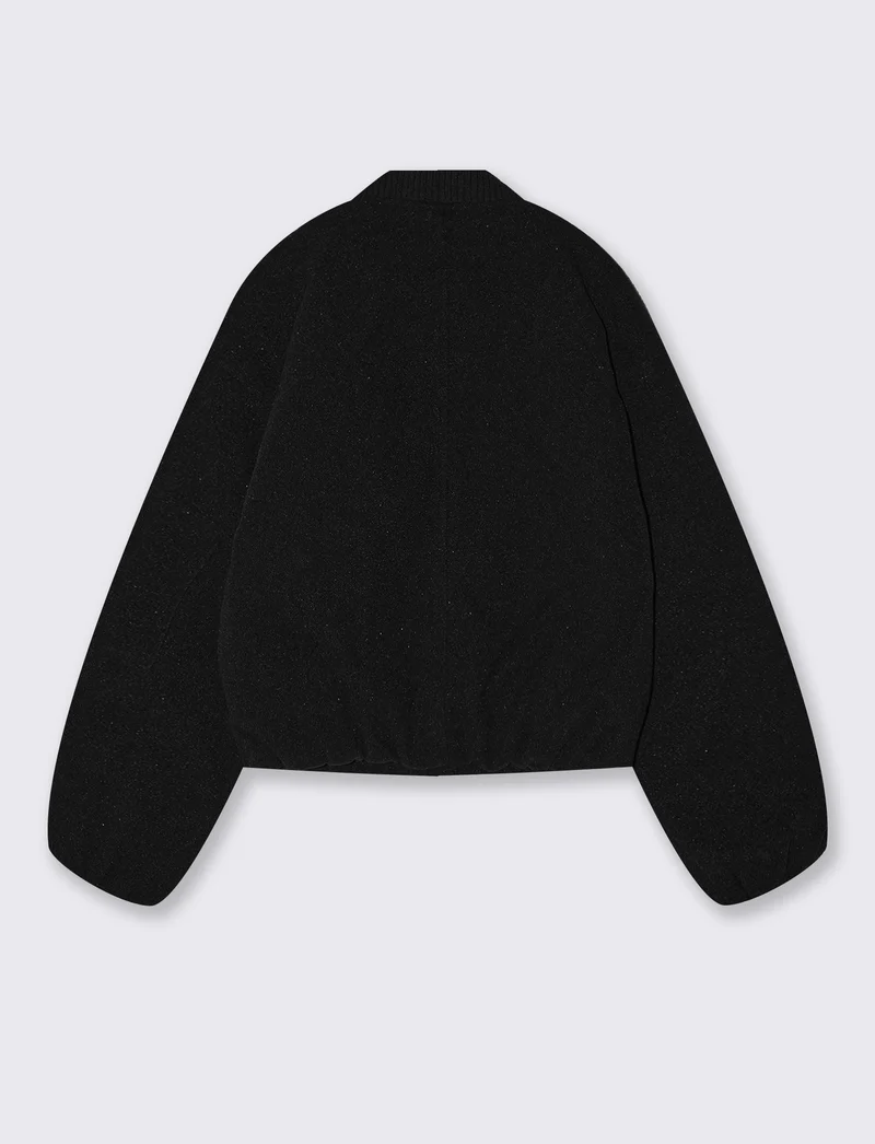 Giubotto bomber imbottito con tasconi - Nero