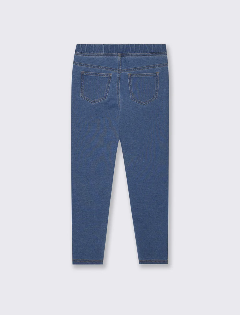 Jeggings in cotone elastico effetto denim - Denim