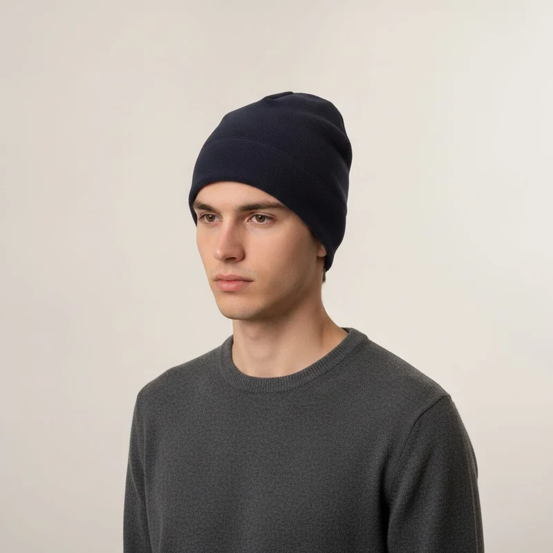 Cuffia melange basic per bambini - Blu