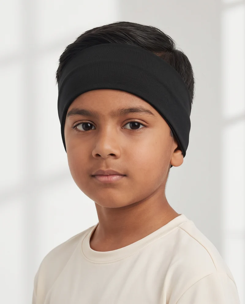 Collo bambino basic in maglia morbida - Nero