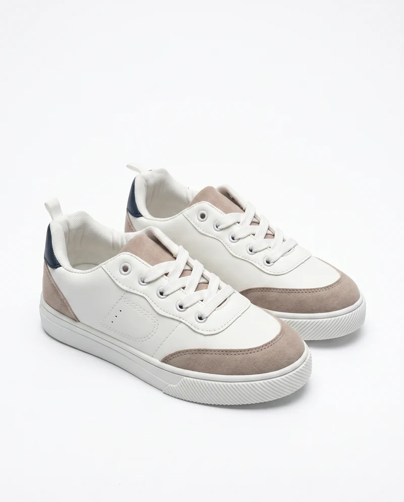 Sneakers bianche con inserti da bambino - Bianco