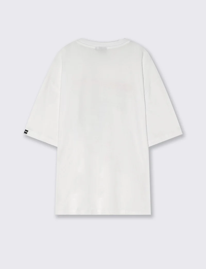 T-shirt One Piece uomo girocollo boxy fit - Bianco