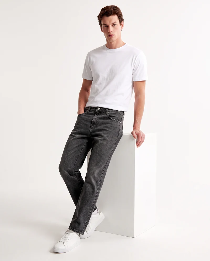 Jeans baggy fit grigio medio slavato - Grigio