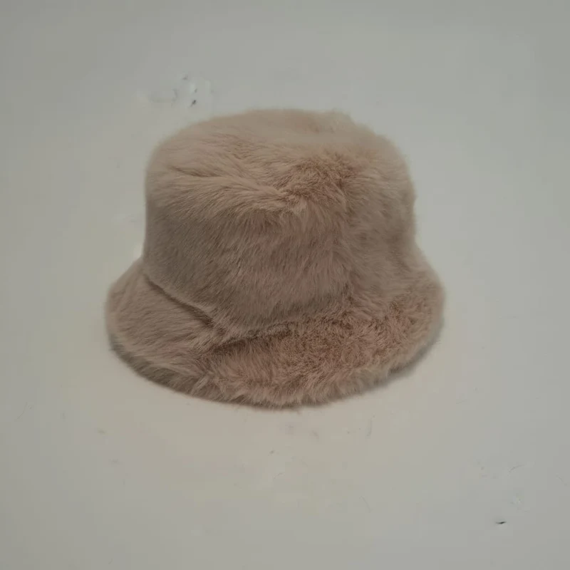Cappello pescatore reversibile in pelliccia - Beige