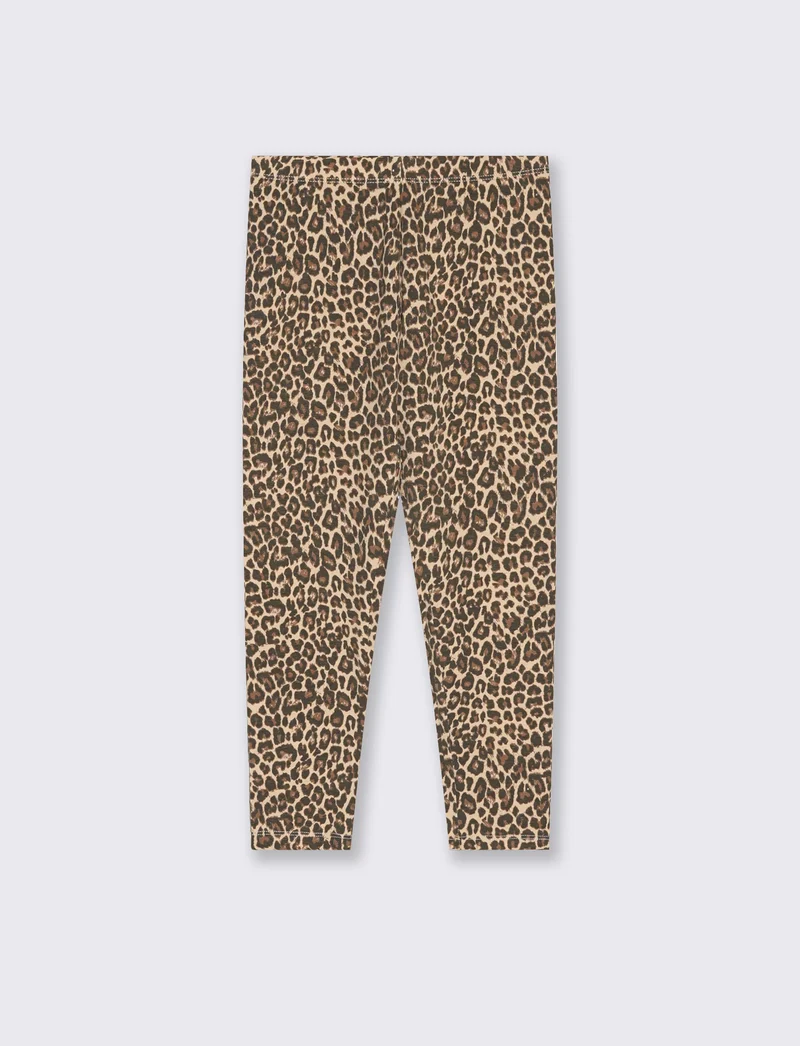 Leggings elasticizzati in cotone per bambina - Maculato