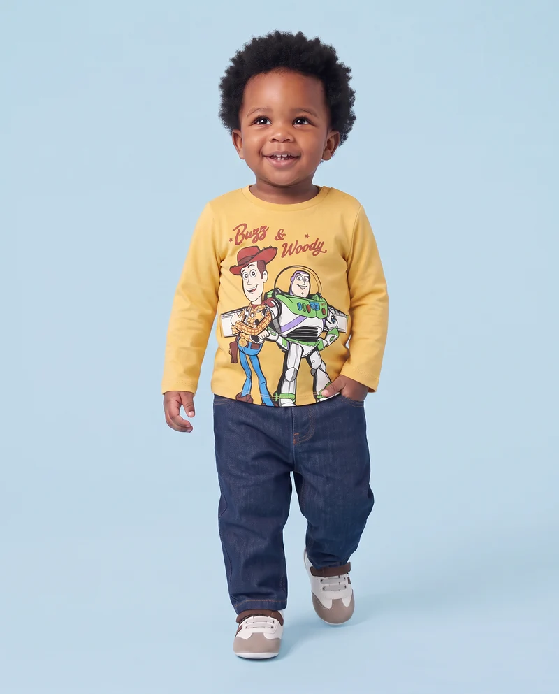 T-shirt Toy Story manica lunga girocollo - Ocra