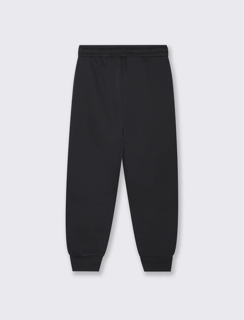 Jogger Minions in cotone nero con elastico - Nero