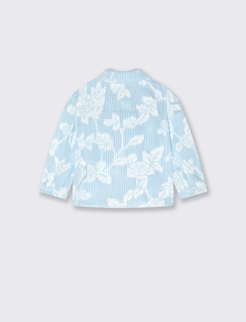 Camicia con fiocco e pattern floreale - Fantasia