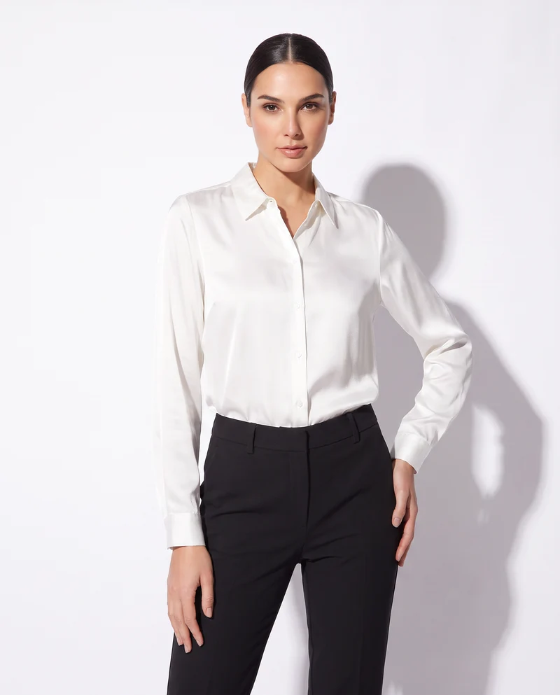 Camicie manica lunga eleganti e versatili - Bianco latte